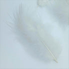 White Turkey Marabout Feathers DIY Art Crafts Floristry Displays Arrangements 8-12cm 3-5 inches - Tassel&Plume