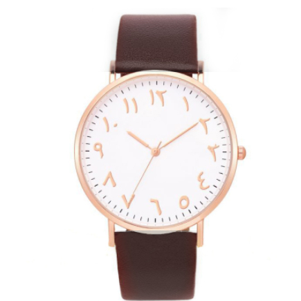 Arabic Number Luxury Womens Watch - Elegant Metal Case Design