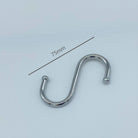 Metal Macrame S Hanging Hook Ball End Chrome 75mm - Tassel&Plume