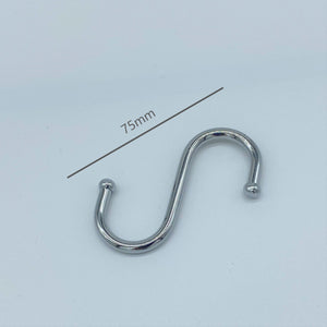 Metal Macrame S Hanging Hook Ball End Chrome 75mm - Tassel&Plume