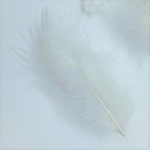 White Turkey Marabout Feathers DIY Art Crafts Floristry Displays Arrangements 8-12cm 3-5 inches - Tassel&Plume