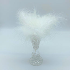 White Turkey Marabout Feathers DIY Art Crafts Floristry Displays Arrangements 8-12cm 3-5 inches - Tassel&Plume